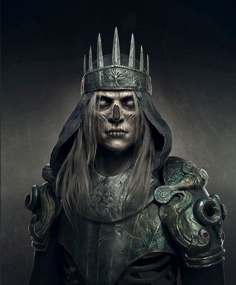 ArtStation - Dead King, Tamara Konstanchenko Undead Warrior, Dead King, Human Form, Fantasy Armor, High Fantasy, Fantasy Rpg, Art Portfolio, Middle Earth, Skull Art