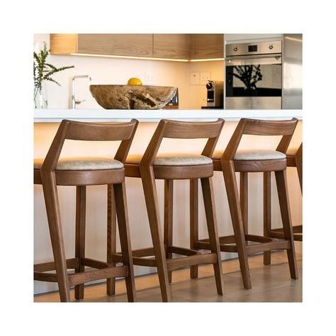 Woodbender Kitchen Stool Collection 🤎 ⁠ Kitchen Stool, Home Bars, Kitchen Counters, Stool Design, Kitchen Stools, Counter Stool, Kitchen Counter, Bars For Home, Counter Stools