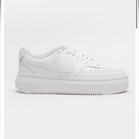 Nike Court Vision Alta Womens Shoes// Platform Nike Air Force 1 Air Force Platform, Platform Air Force 1, Air Force 1 Platform, Nike Court Vision Alta, White Air Force 1, Nike Court Vision, Court Vision, Shoes Platform, Nike Air Force 1