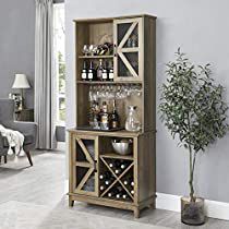 Check this out at Amazon Bars Ideas, Wood Bar Cabinet, Reclaimed Wood Bars, Coffee Mornings, Coffee Inspiration, Space Coffee, Wine Glass Storage, Built In Wine Rack, Microwave Stand