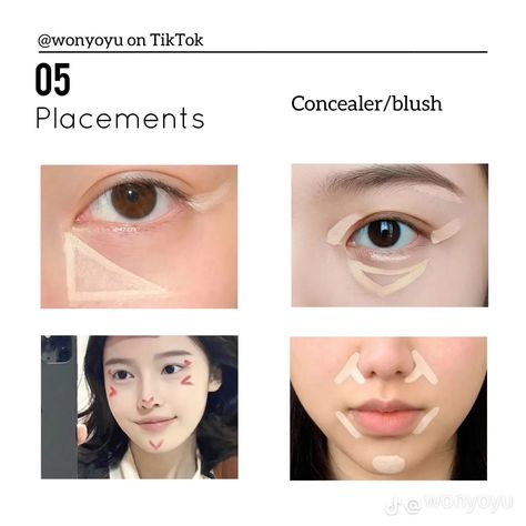 Concealer Placement, Learn Makeup, Soft Makeup Looks, Beauty Makeup Tutorial, Makeup Artist Tips, Ulzzang Makeup, Face Makeup Tutorial, Ethereal Makeup, Pinterest Makeup