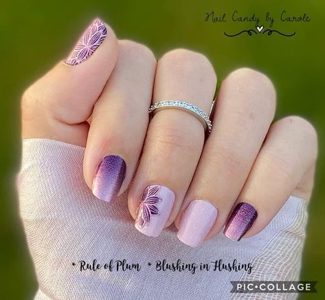 Color Street Rule Of Plum, Nail Color Combos, Mixed Mani, Color Streaks, Summer Manicure, Dry Nail Polish, Pedicure Nail Art, Short Nail Designs, Healthy Nails