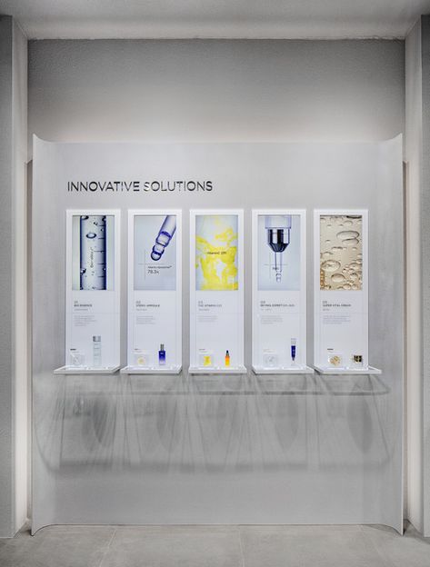 Gallery of IOPE LAB Flagship / Betwin Space Design - 3 Exhibition Display Design, Museum Exhibition Design, Visual Merchandising Displays, Store Interiors, Cosmetic Display, Exhibition Stand Design, Exhibition Booth Design, Exhibition Display, Cosmetic Shop