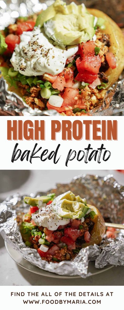 Protein Baked Potato, Protein For Vegans, Potato Delight, Best Sources Of Protein, Baked Potato Dinner, Vegan Baked Potato, Baked Potato Toppings, Baked Potato Recipe, Sources Of Protein