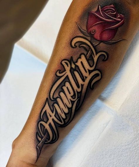 Forearm Name Tattoos, Shen Long Tattoo, Tattoos For Moms, Men's Tattoos, Jack Tattoo, Names Tattoos For Men, Snake Tattoos, Tattoo Lettering Styles, Rose Tattoos For Women