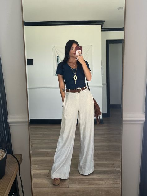 Shop Not Afraid Linen Trousers and other curated products on LTK, the easiest way to shop everything from your favorite creators. Linen Trousers Outfit, Linen Pants Style, Trousers Outfit, Work Fits, Trouser Outfit, Not Afraid, Linen Trousers, Lookbook Outfits, Linen Pants