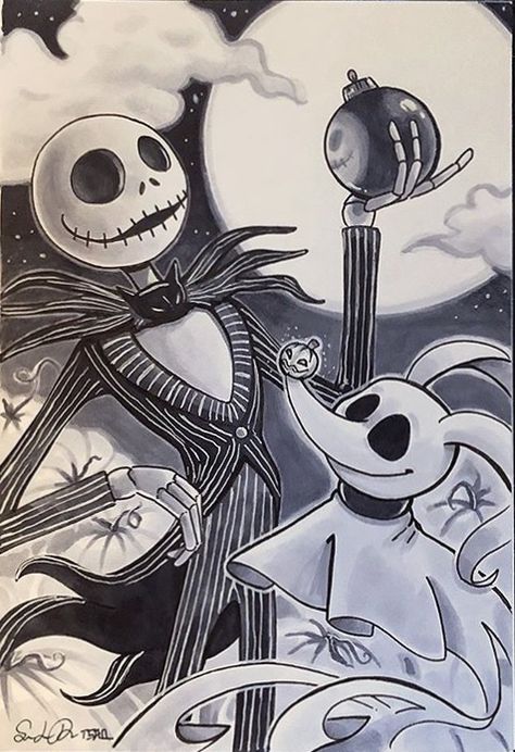 Jack And Sally Drawing, Jack Skellington Drawings, Skellington Drawing, Jack Skellington Drawing, Alice In Wonderland Cartoon, Nightmare Before Christmas Pictures, Monsieur Jack, Jack Nightmare Before Christmas, Nightmare Before Christmas Drawings