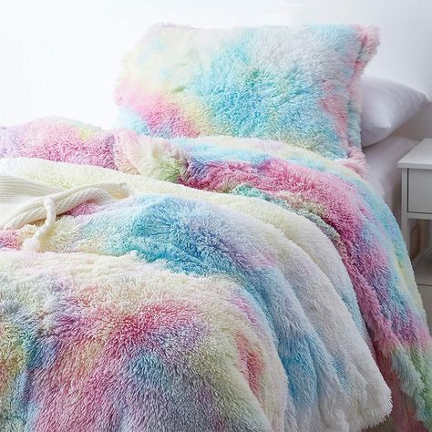 Unicorn Dreamz - Coma Inducer® Oversized Comforter Set - Buttercup Rainbow - Bed Bath & Beyond - 33355084 Rainbow Bed, Oversized Comforter, Unicorn Room, Full Size Platform Bed, Twin Xl Comforter, Velvet Upholstered Bed, Bedroom Color Schemes, Bright Patterns, Bedding Stores