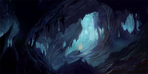 Cave & Cavern Environments For Digital Art Inspiration Cave Environment, Dragon Tapestry, Dragon Lair, Dark Cave, Castle Painting, Fantasy Locations, Tapestry Ideas, Drawing Examples, Ideas For Drawing