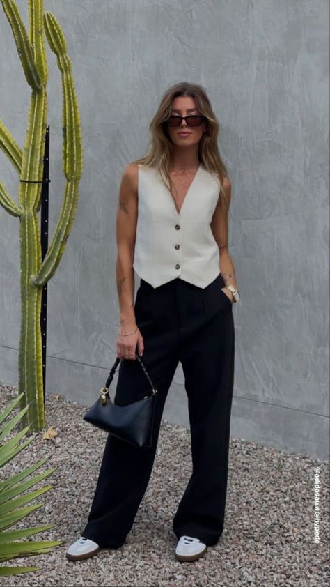 Sleeveless Blazer Outfit, Waistcoat Outfit Women, Business Casual Women Outfits, Casual Women Outfits, Business Casual Women, Waistcoat Outfit, Outfits Sleeveless, Looks Adidas, Outfits Amazon