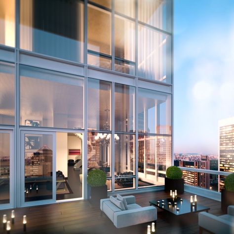 new york penthouse real estate | Tony Ingrao-designed Baccarat Hotel & Residences New York unveiled Appartement New York, Solo Life, Modern Penthouse, New York Penthouse, Apartment Goals, Tall Buildings, Luxury Penthouse, Design Exterior, Home Modern