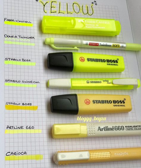 Book Annotation Tips, Yellow Stationery, Stationary Obsession, Yellow Highlighter, Studying Stationary, Handwriting Examples, Anastasia Romanov, Stationery Obsession, Colorful Stationery