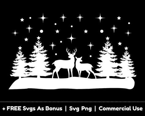 Svg Stars, Christmas Trees Svg, Stars Svg, Trees Svg, Deer Svg, Star Svg, Holiday Svg, Tree Svg, Winter Trees