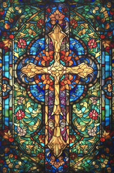 Catholic Church Stained Glass, Catholic Wallpaper, Church Aesthetic, Medieval Books, Stained Glass Church, Glass Painting Designs, Bible Illustrations, Stained Glass Designs, Faux Stained Glass