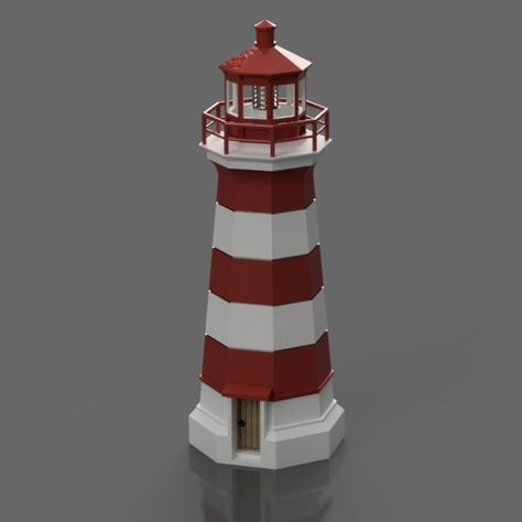 Lighthouse by fredde08 - Thingiverse Lighthouse Model Projects, Model Lighthouse, Lighthouse Model, Lighthouse Design, 3d Printer Projects, Aliens And Ufos, Wood Project, 3d Modeling, 3d Printer