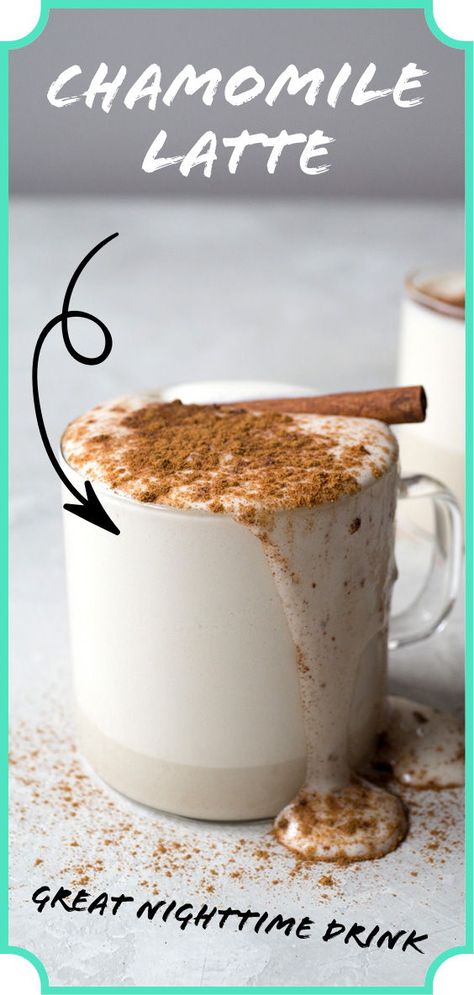 Take your herbal tea game to the next level with this Chamomile Tea Latte. I’ll show you my secret trick to making the perfect latte froth using a French press. #chamomile #latte #tea Tea With Creamer Recipe, Chamomile Milk Tea, Camomile Tea Recipe, Chamomile Latte, Chamomile Tea Latte, Chamomile Tea Recipe, Hot Tea Recipes, Tea For Colds, Tea Latte Recipe