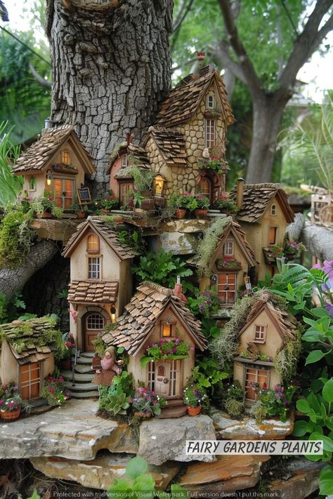 The Best Plants for Your Fairy Garden | Garden Decoration ideas | Plant pot painting ideas Plant Pot Painting Ideas, Plant Pot Painting, Fairy Garden Fountain, Fairy Garden Castle, Bowl Centerpieces, Garden Corner Ideas, Pot Painting Ideas, Glass Bowl Centerpieces, Fairy Tree Houses