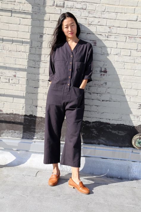 Ilana Kohn - The Tuck Coverall, It's Back! Ilana Kohn, Clothing And Textile, Textile Design, Capri Pants, Overalls, Jumpsuit, Textiles, Style Inspiration, Slim Fit