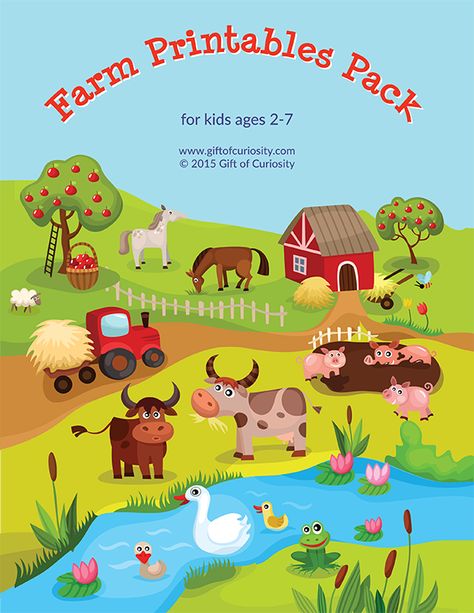 Farm Printable Pack with 63 activities focused on shapes and colors, orting / sequencing / categorizing, puzzles, mazes, fine motor, math, and literacy. Farm Activities For Kids, Farm Printables, Farm Printable, Farm Animals Activities, Farm Theme Preschool, Farm Unit, Farm Animals Theme, Farm Preschool, Farm Activities