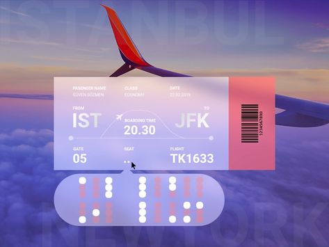 Airline Ticket Form by Guven Sozmen on Dribbble Airline Tickets Design, Airplane Ticket Design, Air Ticket Design, Airplane Ticket, Airline Ticket, Ticket Design, Cheap Plane Tickets, Airplane Tickets, Airline Travel