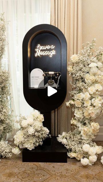 Detroit Photo Booth Rental on Instagram: "Our black audio guest book booth made its debut this weekend at @bridalcelebrations and EVERYONE loved it! We have a feeling you will be seeing this soon at a wedding near you! 🖤

#audioguestbook #detroitaudioguestbook #detroitweddingplanner #detroitwedding" Wedding Guest Sign In Ideas, Video Guest Book, Creative Guest Book Ideas, Wedding Photobooth Ideas, Audio Guest Book Wedding, Wedding Stations, Wedding Photo Booth Ideas, Wedding Guest Signing, Audio Guest Book