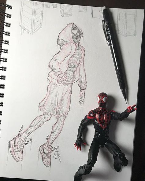 Miles Morales Simple Drawing, Spider Man Miles Morales Drawing Sketch, Miles Morales Prowler Drawing, Miles Morales Drawing Pencil, Sketches Miles Morales, Miles Morales Art Style, Miles Morales Spiderman Drawing Sketch, Miles Morales Sketch Pencil, Miles Morales Sketchbook Pages