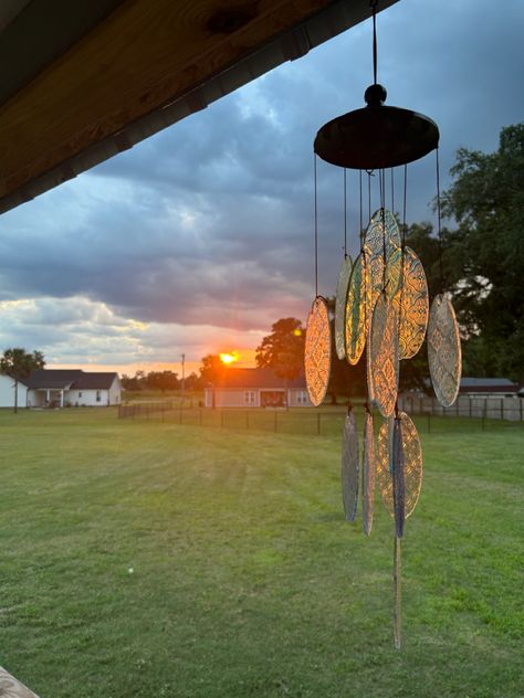 #windchimes #homedecorideas #outsidedecor #porchdecor #sunset #summer #viral #aesthetic #beautiful #sun #porch #decor Aesthetic Windchimes, Windchime Aesthetic, Windchimes Aesthetic, Wind Chime Aesthetic, Wind Chimes Aesthetic, Viral Aesthetic, Sun Porch, Sunset Summer, Porch Decor