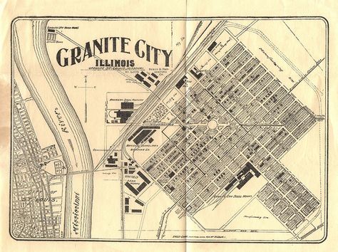 1904 Granite City Booklet - Fold Out Map at End by Six Miles of Local History, via Flickr #sixmilesoflocalhistory Illinois River, Granite City, History Photos, Local History, Vintage Pictures, City Map, St Louis, Illinois, Louvre