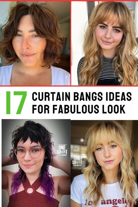 Curtain Bangs Ideas, Different Hair Textures, Soft Curtain Bangs, Bangs Ideas, Soft Bangs, Feathered Bangs, Textured Bangs, Full Bangs, Face Framing Bangs