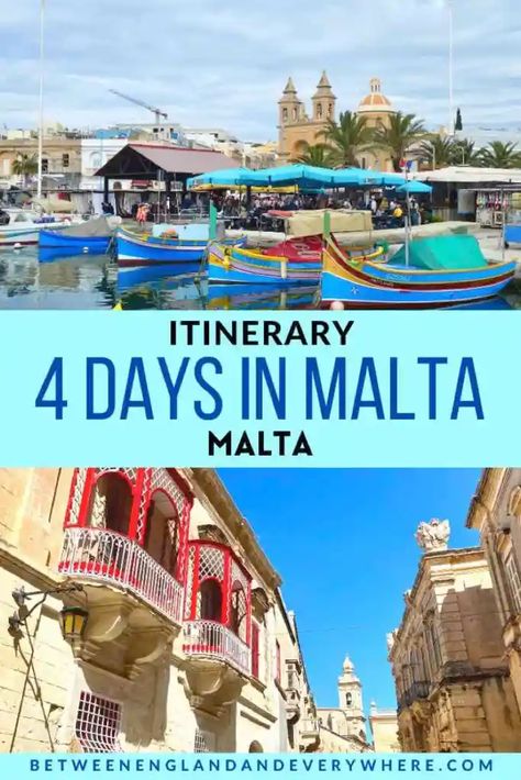 The Perfect 4 Days In Malta Itinerary (Mainland Malta Only!) - Between England & Everywhere Malta Itinerary, Maltese Islands, Top Travel Destinations, Travel List, City Break, European Travel, City Guide, Travel Bucket List, Maltese