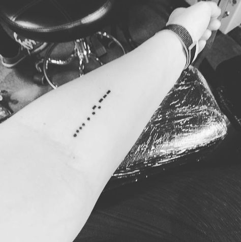 Baby Name Tattoo Ideas, Tattoo Ideas For Parents, Large Drawings, American Style Tattoo, Code Tattoo, Special Tattoo, Morse Code Tattoo, Name Tattoo Ideas