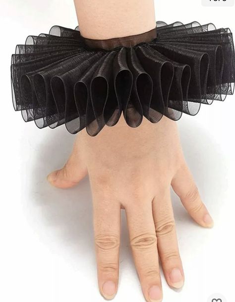 Clown Collar, Clown Cosplay, Neck Ruffle Collar, Elizabethan Costume, Clown Clothes, Dark Circus, Queen Of Hearts Costume, Gloves Women, Fake Collar