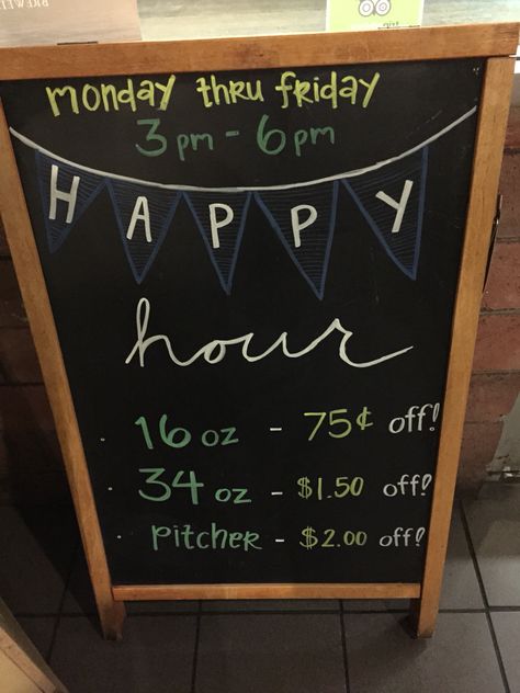 Happy hour chalkboard Happy Hour Board Ideas, Happy Hour Signs Chalkboard, Happy Hour Chalkboard Signs, Happy Hour Chalkboard, Beer Menu Design, Bar Chalkboard Ideas, Chalk Sign Ideas, Chalkboard Restaurant, Happy Hour Ideas