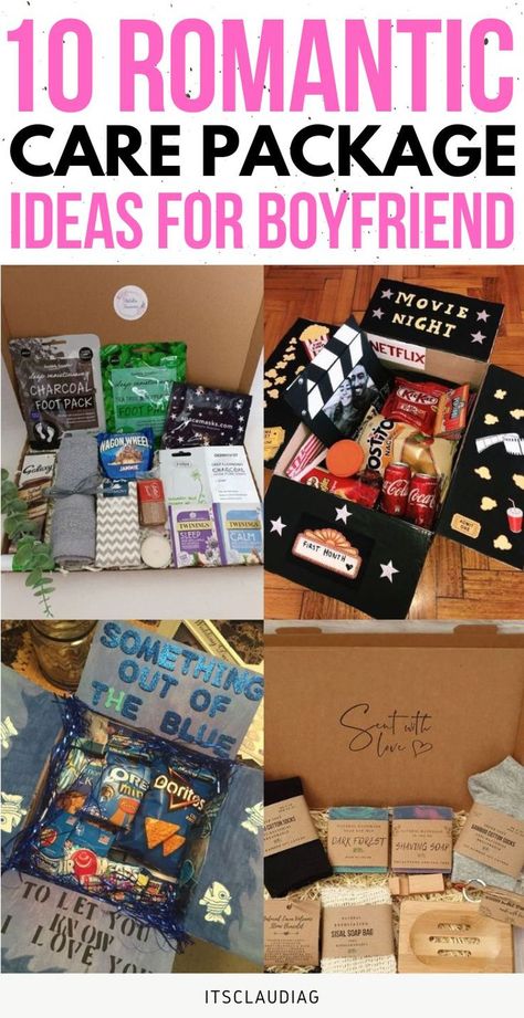 OMG these care package ideas for sick boyfriend are the best! I actually got one for my boyfriend and he totally loved it, they show you so many options and themes. Ldr Care Package, Package Ideas For Boyfriend, Care Package Ideas For Boyfriend, Boyfriend Care Package, Diy Care Package, Fall Gift Baskets, Care Package Ideas, Boo Gift, Boo Baskets