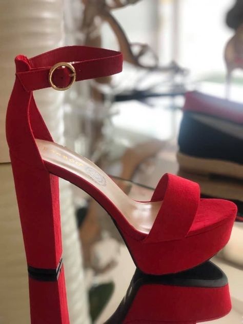 Quince Shoes Red, Red Quinceanera Shoes, Red Prom Heels, Red Heels Prom, Red Prom Shoes, Aesthetic Heels, Shoes Heels Prom, Fluffy Heels, Red Shoes Heels