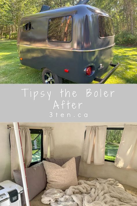 Boler Trailer Interiors Renovation, Boler Trailer Remodel, Boler Trailer Interiors, Boler Camper, Trillium Trailer, Boler Trailer, Rv Interior Remodel, Camper Interior Design, Camper Organization