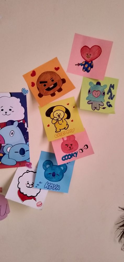 Sticky Note Drawings, Bt21 Drawing, Sticky Note, Sticky Notes, Drawing Ideas, To My Daughter, Drawings, Quick Saves