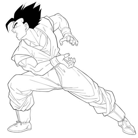 Ultimate Gohan, Anime Drawing Sketches, Anime Lineart, Dragon Ball Painting, Goku Vs, Anime Drawing Books, Dbz Art, Anime Dragon Ball Goku, Dragon Ball Goku