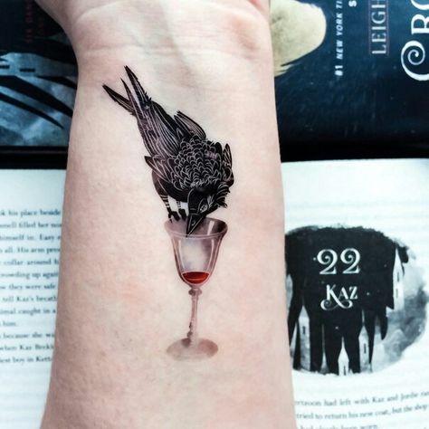 Dregs Tattoo, Bookish Tattoos, Crow Tattoo, Book Tattoo, Six Of Crows, Tattoo Removal, Piercing Tattoo, Body Mods, Crows