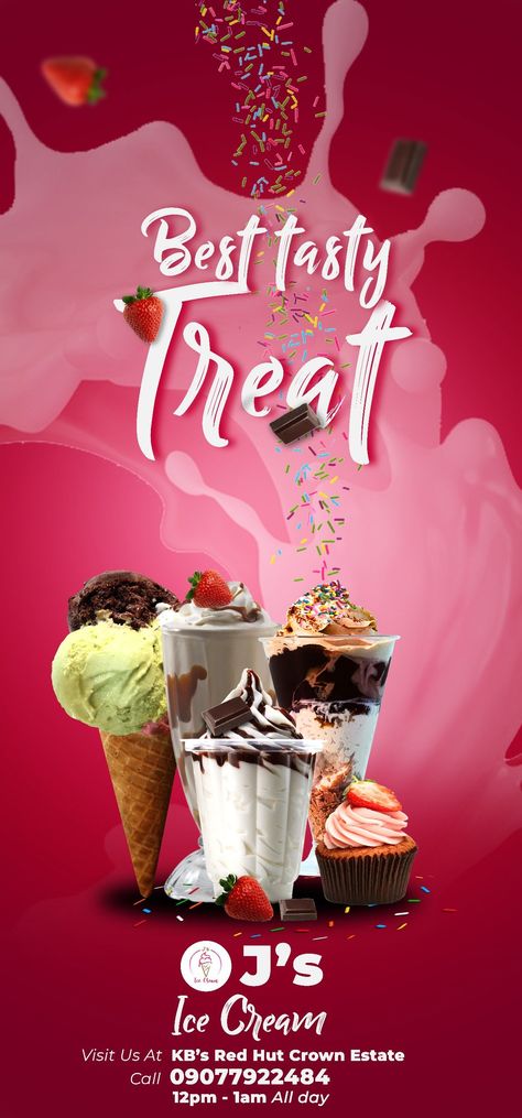 Ice Cream Layout Design, Ice Cream Poster Design Ideas, Ice Cream Background Design, Ice Cream Ads Design, Ice Cream Design Poster, Ice Cream Motion Graphics, Ice Cream Menu Design Ideas, Ice Cream Poster Advertising, Ice Cream Ads Creative