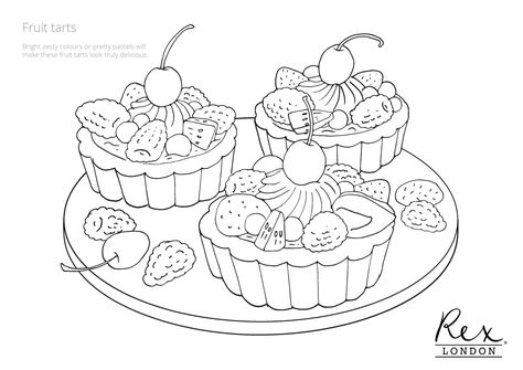 Cupcake Colouring, Colouring Templates, Food Coloring Pages, A Level Art Sketchbook, Chocolate Eclair, Colouring Sheets, Surreal Artwork, Detailed Coloring Pages, Ipad Drawings