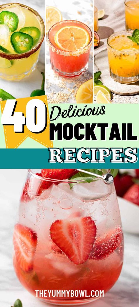 Check out 45+ tasty mocktail and non-alcoholic drink recipes! Perfect for when you want a flavorful drink without alcohol. Non Alcoholic Moscow Mule Recipe, Amazing Mock Tails, Good Non Alcoholic Drinks, Mounjaro Drink Recipe, Refreshing Mocktail Recipe, Delicious Drinks Non Alcoholic, Sour Mocktail Recipe, Best Non Alcoholic Punch, Drink Recipes Nonalcoholic Parties