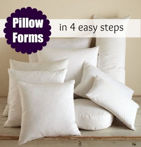 Pillow Form Sizes, Make Your Own Pillow, Diy Pillow, Pillow Sizes, Pillow Ideas, Pillow Form, Sew Ins, Sewing Pillows, Diy Pillows