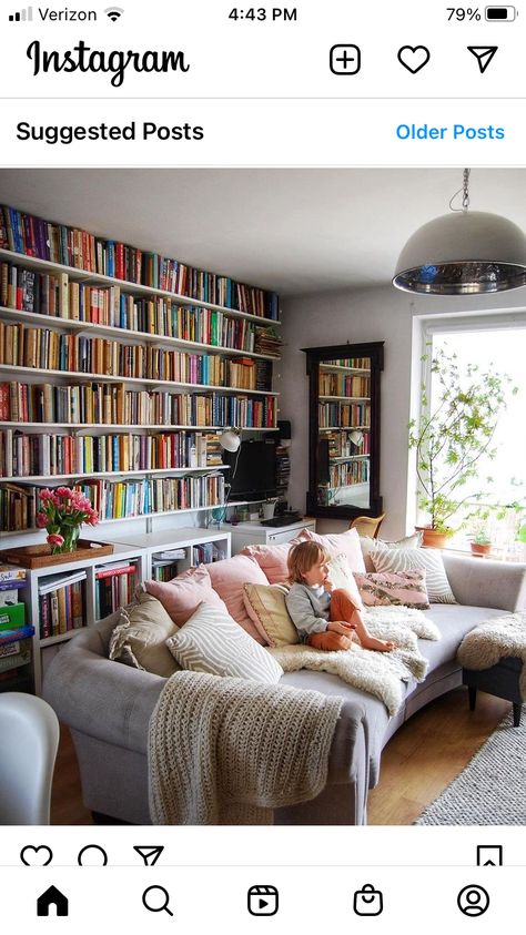 All About Books, Weekend Mode, Inner Sanctum, Public Libraries, Bookshelves In Living Room, Home Library Design, Living Room Goals, About Books, Hobbit House