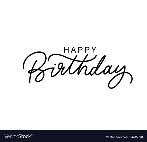 Happy Birthday Typography Hand Drawn, Happy Birthday Script, Happy Birthday Lettering Fonts, Happy Birthday Words Fonts, Happy Birthday Fonts Hand Drawn, Happy Birthday Calligraphy Hand Drawn, Lettering Happy Birthday, B Day, Birthday Calligraphy