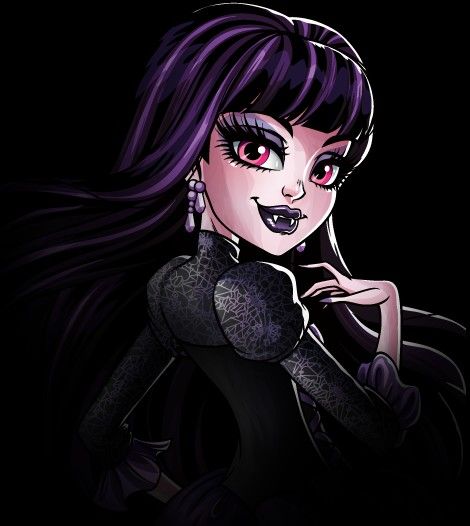 Elissabat Profile art Purple Hair, Monster High, Purple, Hair, Clothes, Instagram, Black, Art