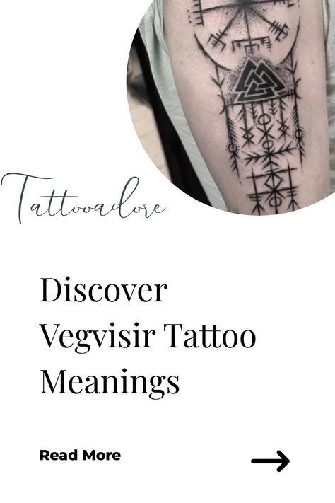 Explore the symbolism of guidance and safety embodied in these distinctive and enchanting Vegvisir tattoo concepts. Embrace the strength and tranquility that these designs inspire, leading you towards a path of wisdom and security. Discover the beauty of incorporating ancient symbols into modern body art, capturing a blend of history and personal empowerment with every stroke of ink. Choose a Vegvisir tattoo to carry with you as a reminder of your inner compass and shield against life's uncertai Vegvisir Tattoo Meaning, Vegvisir Tattoo Design, Vegvisir Tattoo, Modern Body Art, Dragon Tattoo Meaning, Supernatural Tattoo, Mary Tattoo, Reaper Tattoo, Tattoo Meanings