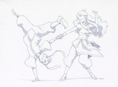 Poses for Katara and Aang - Cave Dance Lauren Montgomery, Avatar Kyoshi, Avatar Series, Avatar The Last Airbender Art, Storyboard Artist, Legend Of Korra, Aang, Avatar The Last Airbender, The Last Airbender