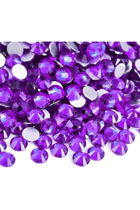 Flatback Rhinestones Round Gems for Nails Art and Crafts 1250Pcs SS20 5mm Glitter Crystals Stone DIY Bags Clothes Shoes (Purple) Gems For Nails, Nails Street Style, Fashion Accessories Diy, Stone Diy, Shoes Purple, Diy Fashion Accessories, Stones Diy, Womens Nails, Diy Bags