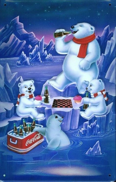 Coca Cola Pictures, Coca Cola Poster, Cocoa Cola, Coca Cola Bear, Coca Cola Decor, Coca Cola Santa, Coca Cola Polar Bear, Coca Cola Christmas, Always Coca Cola